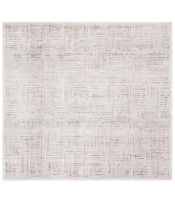 Safavieh Harlow Ivory Grey / Rust HAR105 6 ft. 3 in. X 6 ft. 3 in. Square Rug