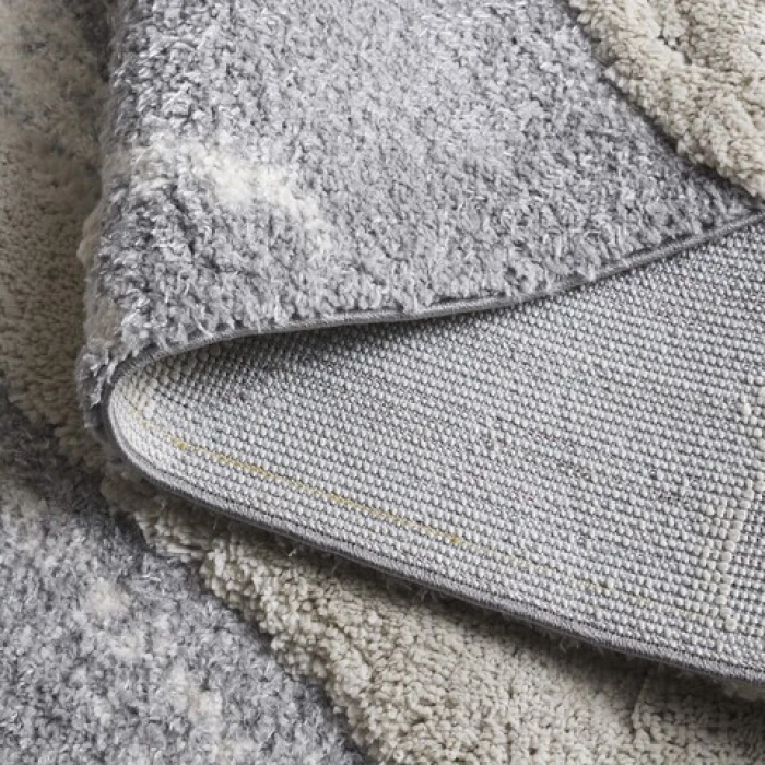 Safavieh Hi-Lo Shag Grey / Light Beige HLS204 6 ft. 7 in. X 6 ft. 7 in. Square Rug
