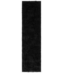 Safavieh Hi-Lo Shag Black HLS214 2 ft. 2 in. X 9 ft. Runner Rug
