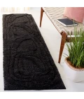 Safavieh Hi-Lo Shag Black HLS214 2 ft. 2 in. X 11 ft. Runner Rug