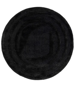 Safavieh Hi-Lo Shag Black HLS214 3 ft. X 3 ft. Round Rug
