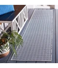 Safavieh Hampton Grey / Blue HTN230 2 ft. X 9 ft. Runner Rug