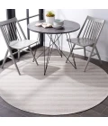 Safavieh Hampton Ivory / Grey HTN231 6 ft. 5 in. X 6 ft. 5 in. Round Rug