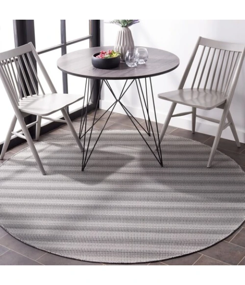 Safavieh Hampton Black / Grey HTN231 6 ft. 5 in. X 6 ft. 5 in. Round Rug