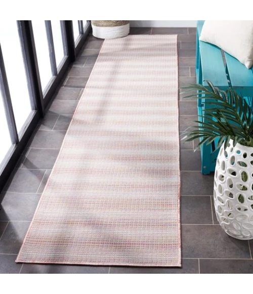 Safavieh Hampton Pink Ivory / Multi HTN231 2 ft. X 9 ft. Runner Rug