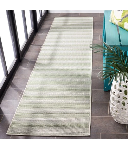 Safavieh Hampton Olive Green / Ivory HTN231 2 ft. X 9 ft. Runner Rug