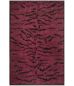 Safavieh Jamie Drake Raspberry / Coffee JDK351 4 ft. X 6 ft. Rectangle Rug
