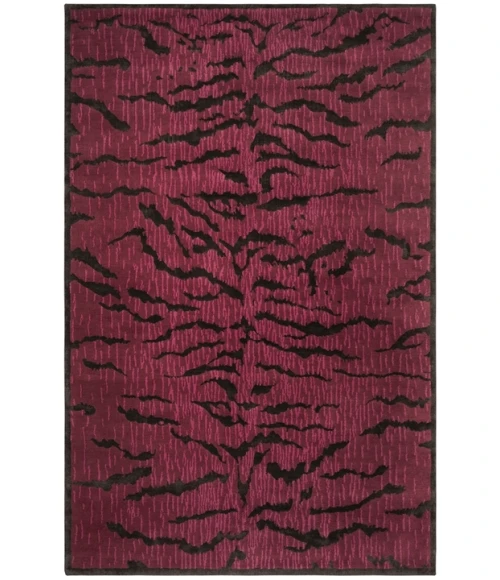 Safavieh Jamie Drake Raspberry / Coffee JDK351 4 ft. X 6 ft. Rectangle Rug