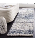 Safavieh Jericho Shag Navy / Ivory JER100 2 ft. 2 in. X 6 ft. Runner Rug