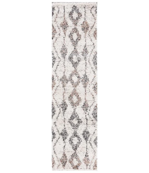 Safavieh Jericho Shag Ivory / Black JER102 2 ft. 2 in. X 8 ft. Runner Rug