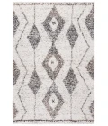 Safavieh Jericho Shag Ivory / Black JER102 5 ft. 3 in. X 7 ft. 6 in. Rectangle Rug