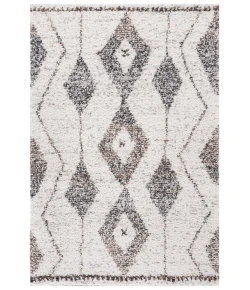 Safavieh Jericho Shag Ivory / Black JER102 5 ft. 3 in. X 7 ft. 6 in. Rectangle Rug