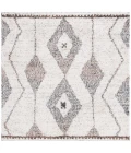 Safavieh Jericho Shag Ivory / Black JER102 6 ft. 7 in. X 6 ft. 7 in. Square Rug