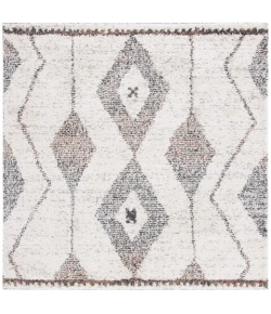 Safavieh Jericho Shag Ivory / Black JER102 6 ft. 7 in. X 6 ft. 7 in. Square Rug
