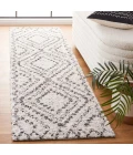 Safavieh Jericho Shag Ivory / Black JER104 2 ft. 2 in. X 8 ft. Runner Rug