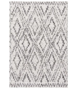 Safavieh Jericho Shag Ivory / Black JER104 5 ft. 3 in. X 7 ft. 6 in. Rectangle Rug