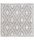 Safavieh Jericho Shag Ivory / Black JER104 6 ft. 7 in. X 6 ft. 7 in. Square Rug