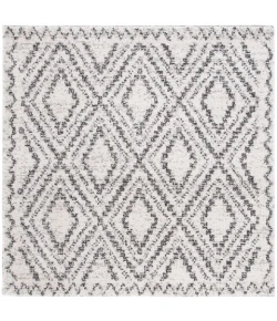 Safavieh Jericho Shag Ivory / Black JER104 6 ft. 7 in. X 6 ft. 7 in. Square Rug