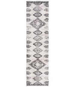 Safavieh Jericho Shag Ivory / Black JER108 2 ft. 2 in. X 8 ft. Runner Rug