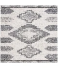 Safavieh Jericho Shag Ivory / Black JER108 6 ft. 7 in. X 6 ft. 7 in. Square Rug