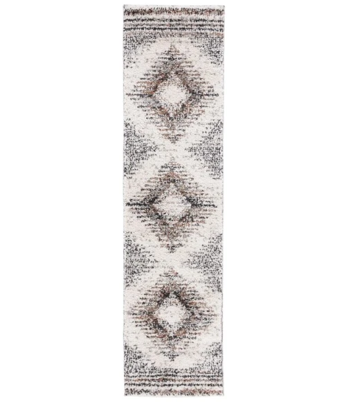 Safavieh Jericho Shag Black / Rust JER110 2 ft. 2 in. X 6 ft. Runner Rug