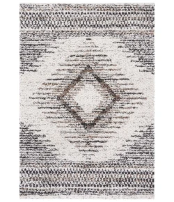 Safavieh Jericho Shag Black / Rust JER110 5 ft. 3 in. X 7 ft. 6 in. Rectangle Rug