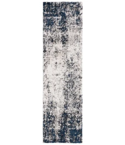 Safavieh Jericho Shag Ivory / Navy JER112 2 ft. 2 in. X 8 ft. Runner Rug