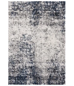 Safavieh Jericho Shag Ivory / Navy JER112 5 ft. 3 in. X 7 ft. 6 in. Rectangle Rug