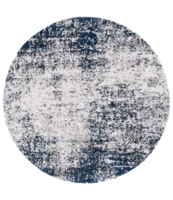 Safavieh Jericho Shag Ivory / Navy JER112 6 ft. 7 in. X 6 ft. 7 in. Round Rug