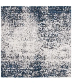 Safavieh Jericho Shag Ivory / Navy JER112 6 ft. 7 in. X 6 ft. 7 in. Square Rug