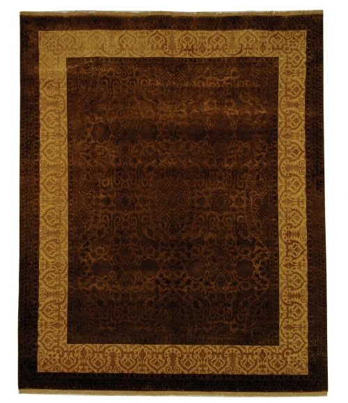 Safavieh Jewel Of India Chocolate / Light Gold JWL600 9 ft. X 12 ft. Rectangle Rug