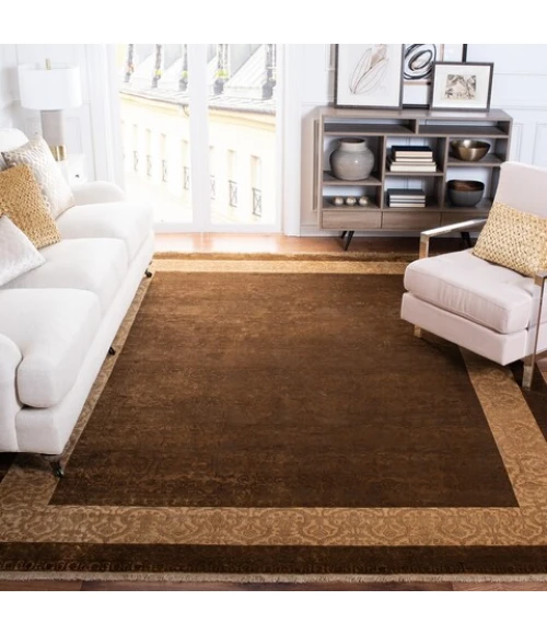 Safavieh Jewel Of India Chocolate / Light Gold JWL600 9 ft. X 12 ft. Rectangle Rug