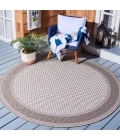 Safavieh Lakeside  Beige / Brown LAK228 6 ft. 7 in. X 6 ft. 7 in. Round Rug