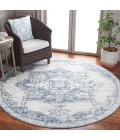 Safavieh Layla Ivory Grey / Blue LAY100 6 ft. 7 in. X 6 ft. 7 in. Round Rug