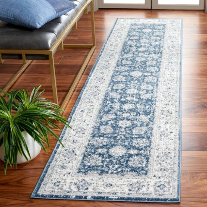Safavieh Layla Blue / Ivory Grey LAY101 2 ft. 2 in. X 9 ft. Runner Rug