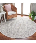 Safavieh Layla Ivory Grey / Pink LAY103 6 ft. 7 in. X 6 ft. 7 in. Round Rug