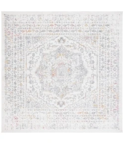 Safavieh Layla Ivory Grey / Pink LAY103 6 ft. 7 in. X 6 ft. 7 in. Square Rug
