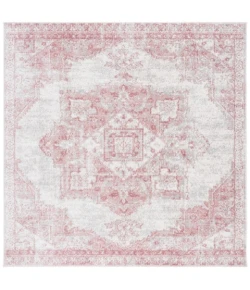 Safavieh Layla Ivory Grey / Pink LAY104 6 ft. 7 in. X 6 ft. 7 in. Square Rug