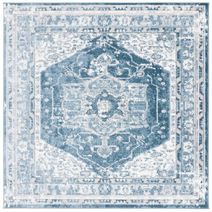 Safavieh Layla Ivory Grey / Blue LAY108 6 ft. 7 in. X 6 ft. 7 in. Square Rug