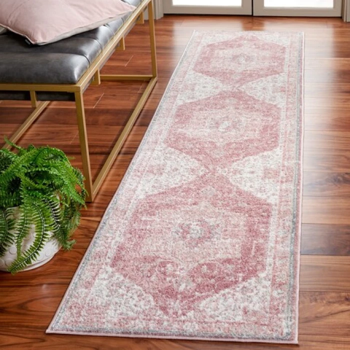Safavieh Layla Ivory Grey / Pink LAY108 2 ft. 2 in. X 9 ft. Runner Rug