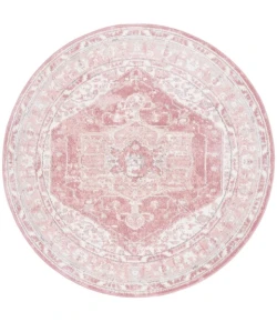 Safavieh Layla Ivory Grey / Pink LAY108 6 ft. 7 in. X 6 ft. 7 in. Round Rug