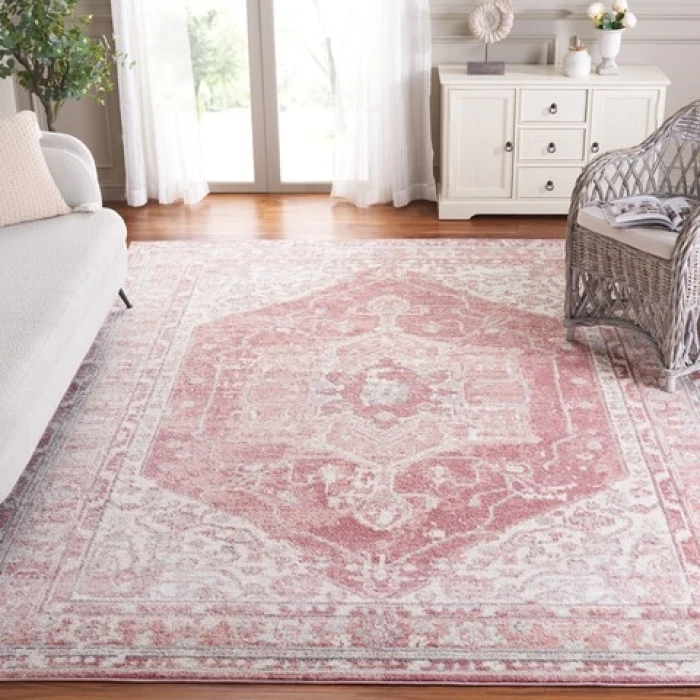 Safavieh Layla Ivory Grey / Pink LAY104 10 ft. X 14 ft. Rectangle Rug