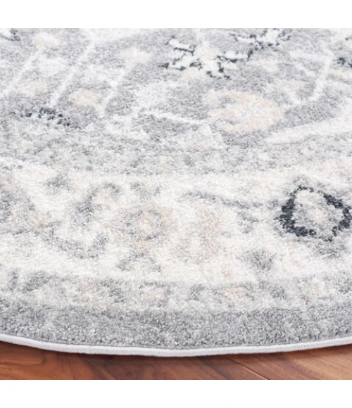 Safavieh Layla Ivory Grey / Charcoal LAY109 6 ft. 7 in. X 6 ft. 7 in. Round Rug