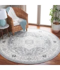 Safavieh Layla Ivory Grey / Charcoal LAY109 6 ft. 7 in. X 6 ft. 7 in. Round Rug