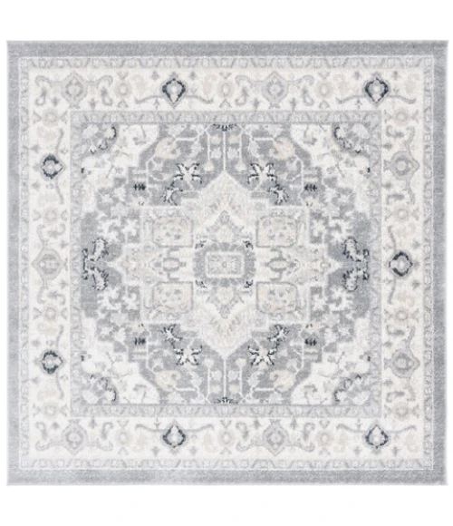 Safavieh Layla Ivory Grey / Charcoal LAY109 6 ft. 7 in. X 6 ft. 7 in. Square Rug
