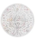 Safavieh Layla Ivory Grey / Pink LAY113 6 ft. 7 in. X 6 ft. 7 in. Round Rug