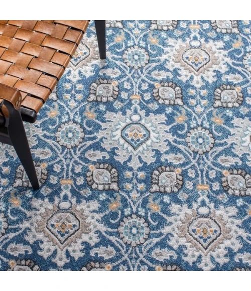 Safavieh Liberty  Dark Blue / Ivory LIB742 6 ft. 7 in. X 6 ft. 7 in. Round Rug