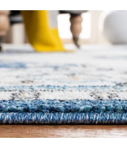 Safavieh Liberty  Dark Blue / Ivory LIB753 6 ft. 7 in. X 6 ft. 7 in. Round Rug
