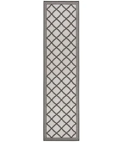Safavieh Linden  Light Grey / Charcoal LND121 2 ft. 2 in. X 8 ft. Runner Rug