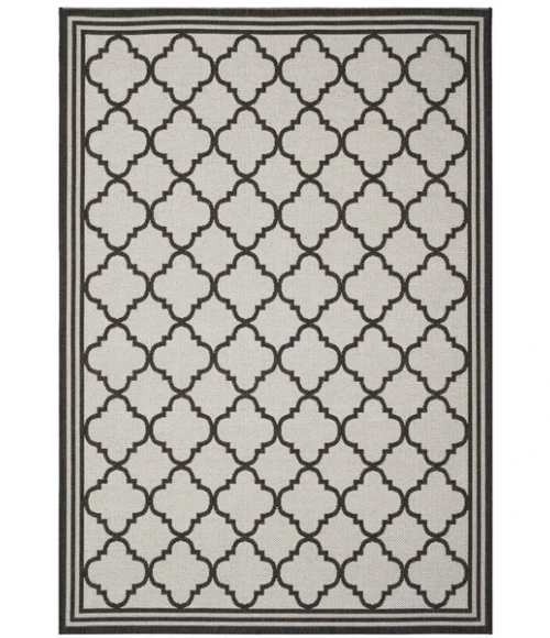 Safavieh Linden  Light Grey / Charcoal LND121 8 ft. X 10 ft. Rectangle Rug